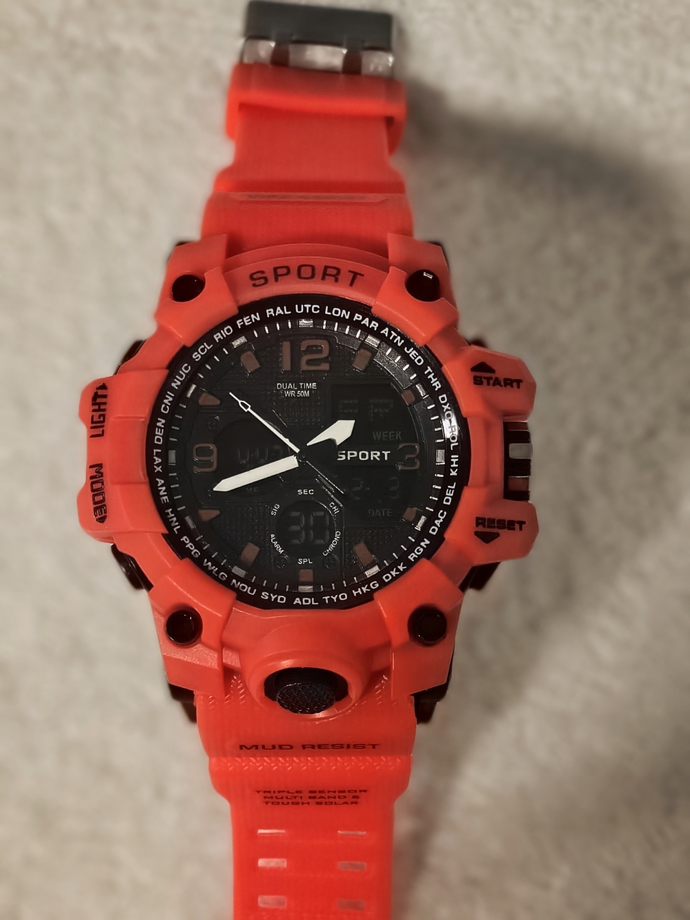 Sport Digital Analog Watch - Red